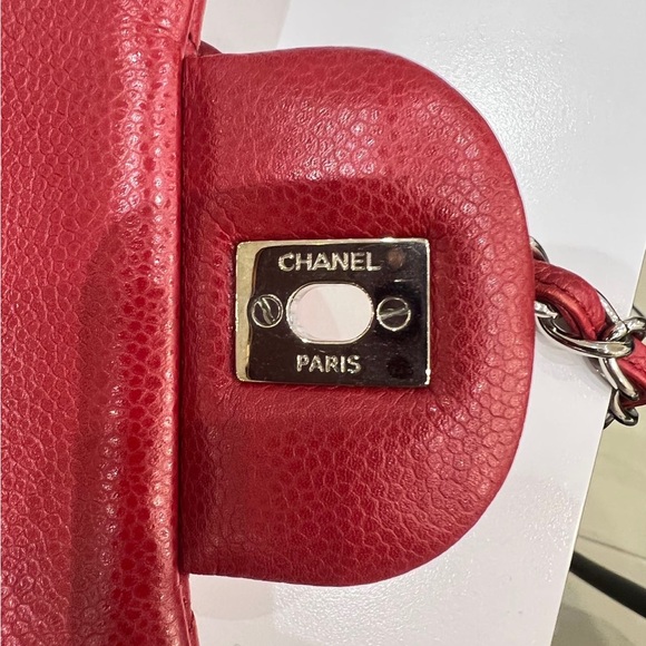 Chanel Caviar Quilted Jumbo Double Flap Red - Picture 9 of 9